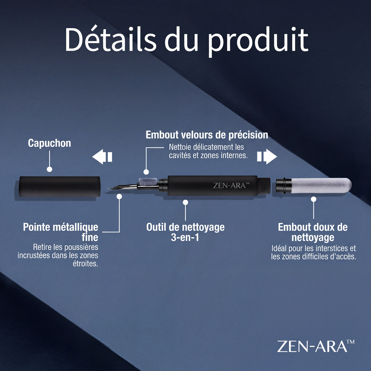 Nettoyeur 3-en-1 pour bouchons d’oreilles