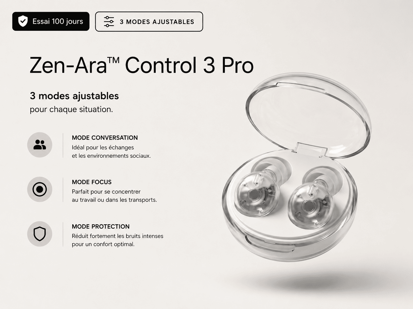 Bouchons anti-bruit Control 3 Pro