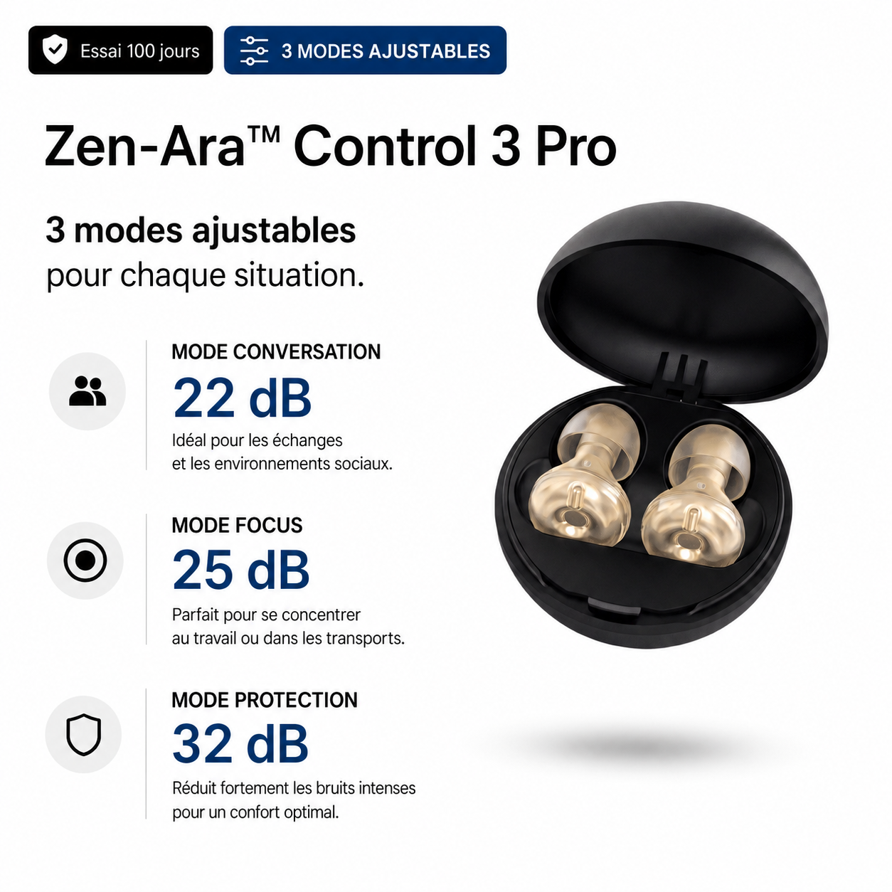 Bouchons anti-bruit Control 3 Pro