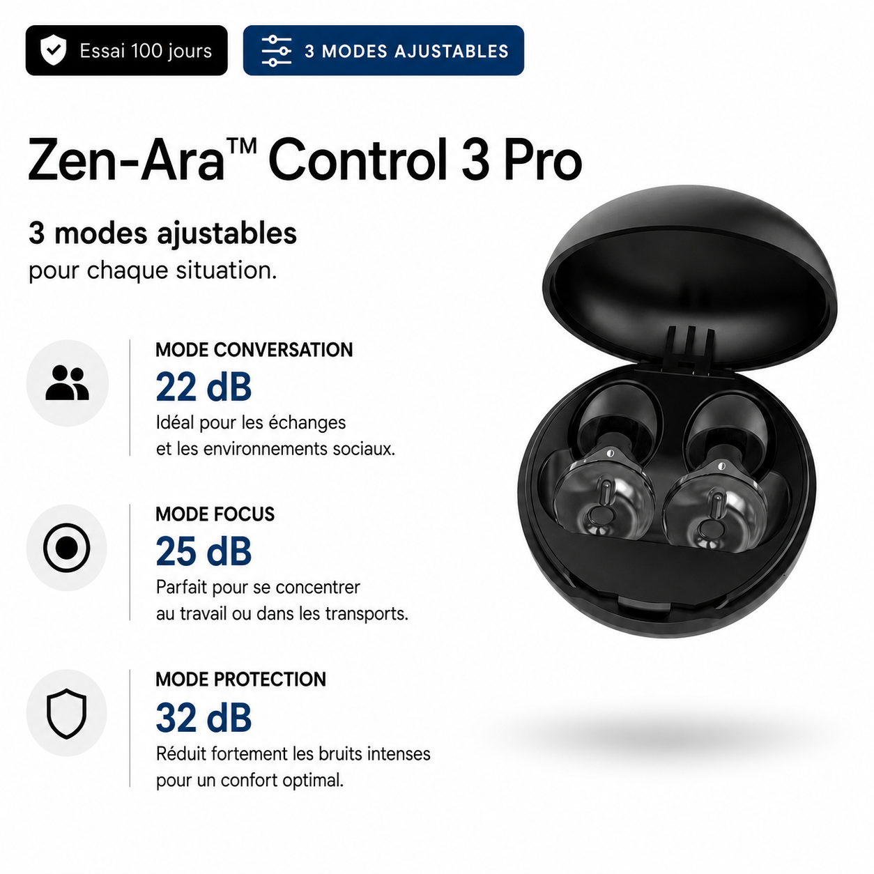 Bouchons anti-bruit Control 3 Pro