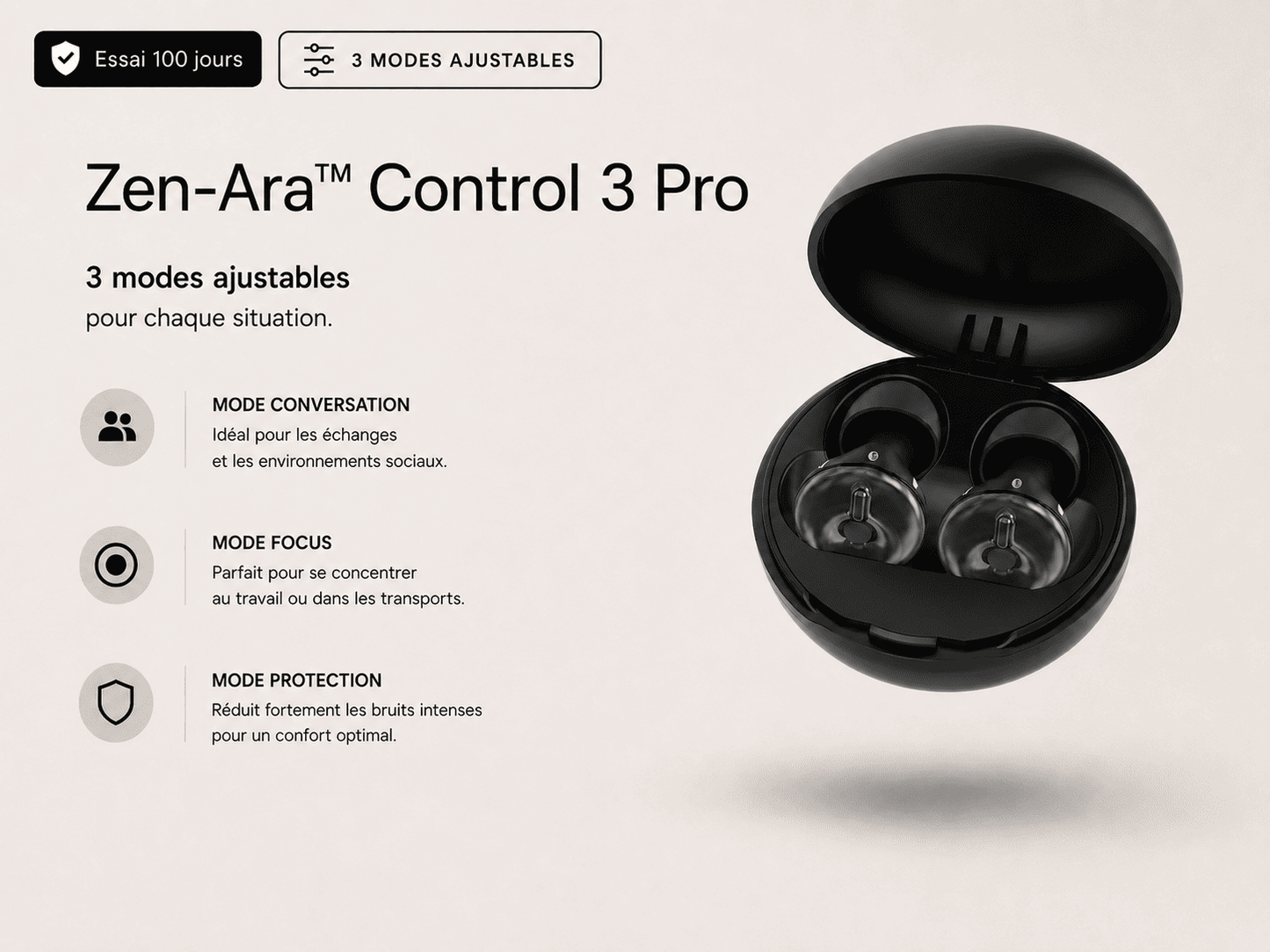 Bouchons anti-bruit Control 3 Pro