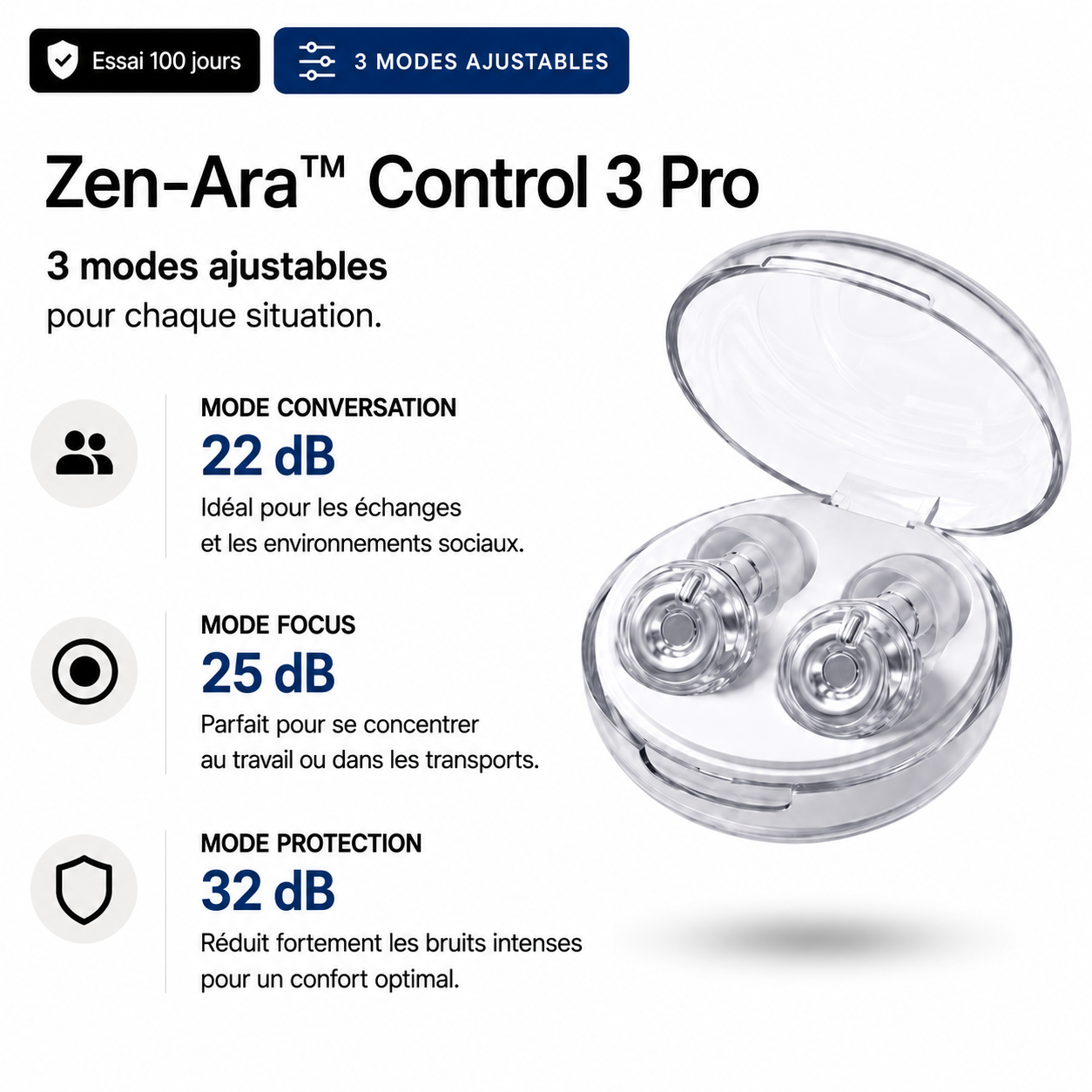 Bouchons anti-bruit Control 3 Pro